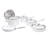 Chantal 10 Piece Enamel-on-Steel Cookware Set, White Glossy