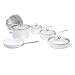 Chantal 10 Piece Enamel-on-Steel Cookware Set, White Glossy