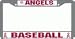 Angels Baseball Chrome Metal License Plate Frame