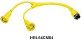 HUBBELL HBL64CM54 ADAPTER - 2 30A FEMALE ENDS - 50A 250 - SHOREPOWER - SHOREPWR-Y CBLS by HUBBELL INC.
