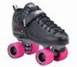 PINK WHEELS Sure-Grip Boxer BLACK BOOT Skates mens - Size 12