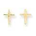 14k Polished Cross Post Childrens Earrings