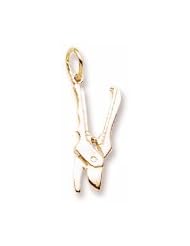 Rembrandt Charms, Pruning Shears Charm in Solid Sterling Silver or Gold