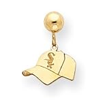 14K Chicago White Sox Cap Ball Post Earrings