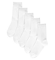 5 Pairs of Freshfeet™ Cotton Rich School Socks
