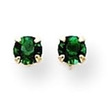 14k 3mm May BirthStone Earrings