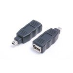 MICRO CONNECTORS 6-PIN(F) TO 4-PIN(M) IEEE-1394 FIREWIRE ADAPTER (Retail)