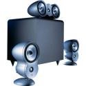 SOUNDSTYLE? ALUMINUM 3-PIECE HOME THEATER SATELLITE SYSTEM