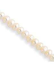 Genuine IceCarats Designer Jewelry Gift Sterling Silver Freshwater Cultured Button Pearl Bracelet/Necklace Set In 16.00 Inch