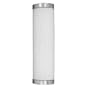 American Fluorescent FUW213SNEC Fusion Outdoor Sconce, Unique Smooth White Glass Diffuser with Satin Nickel End Caps, 26W 19H