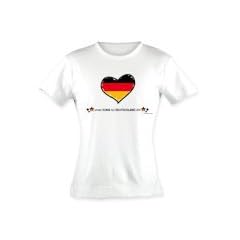 Unser Song f�r Deutschland-Herz Damen T-Shirt