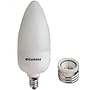 Sylvania 25986 9-Watt Compact Fluorescent B10 Light, 2 Pack