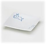 【波佐見焼 小皿】 es 判子角小皿 うさぎ 5個組 〔キャッシュバックキャンペーン対象商品〕