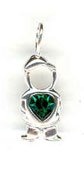 Sterling Silver Birthstone Baby Kid Charm – May