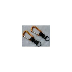 (2) Water Bottle Holders W/ Orange Aluminum Carabiner Attachments