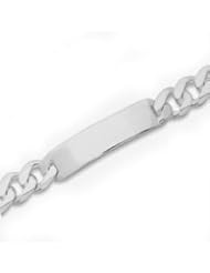 9" 350 Curb ID Bracelet. 12.5mm wide links with 47mm x 13mm engravable plate.