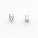 14k White Gold 3mm Opal Stud Earrings XBE118