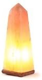 [Hand Crafted] HemingWeigh Natural Air Purifying Himalayan Rock Salt Obelisk Lamp with Wood Base
