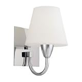 Sea Gull Lighting 41385-05 Stockholm One-Light Wall Sconce, Chrome Finish with Etched Opal Glass Shade