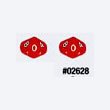 Red Opaque D10 Dice 2ea