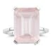 Rose Quartz Ring - Rose Quartz Ring in 10K White Gold-3.0