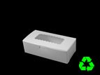 8 x 4 x 2 Two Counts White Mini Size Window Cupcake Box