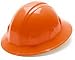 Pyramex Orange Full Brim Style 4 Point Ratchet Suspension Hard Hat