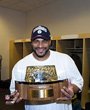 Pittsburgh Steelers Jerome Bettis with Lamar Hunt AFC Championship Trophy