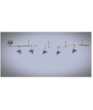 Kovacs P4015-084 GK Lightrail 5 Light Track-Rail Lighting Kit in Brushed Nickel with White Acid Etched Glass glass