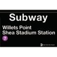 Shea Stadium 11x17 Steel Subway Sign