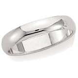 10k White Gold 4mm Traditional Women's Wedding Band