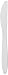 Dixie PKM21 Medium Weight Polypropylene Knife, 6.56 Length, White (Case of 1,000)