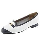 Buy Magdesians Gabi-R | Ladies Slip-on Dress Shoes White Nappa Navy Kid by Magdesians