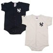 MLB Infant/Toddler Girls' New York Yankees Two Piece Creeper Set (Navy, 3-6 Months)
