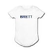 BRETT - Name-Series - White, Blue or Pink Onesie / Baby T-shirt