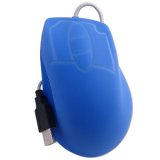 5-Button USB Silicone Optical Scroll Mouse (Blue)