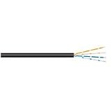 Black CW1308 Round 2 Pair 4 Core Telephone Cable. 100m Reel