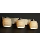 IMAGE OF Justice Design Group POR-8923-30-OVAL-CROM Modular Limoges 3 Light Bath Vanity Light in Chrome with Ovals glass