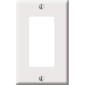 Leviton 021-80401-00W Decora 1-Gang Wallplate, White