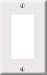 Leviton 021-80401-00W Decora 1-Gang Wallplate, White