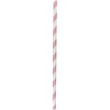 Aardvark 61520000 Paper Drinking Straw, 7/32" Diameter x 7-3/4" Length, Bubblegum Pink Stripe (8 Boxes of 600)