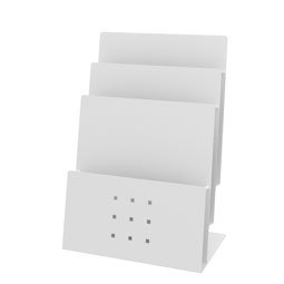 【クリックでお店のこの商品のページへ】トヨダプロダクツ パンフレットスタンド ホワイト PSS-3： 文房具・オフィス用品