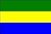 2 x 3' - GABON FLAG - INDOOR/PARADE - GOLD FRINGE