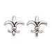 Small Oxidized Fleur De Lis Post Earrings