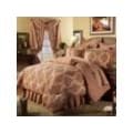 Brylane Home 'Villa' Jacquard Comforter Set - 180-TC Percale Sheet Set - OLIVE