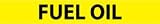 A1114Y - Pipe Marker, Pressure Sensitive Vinyl, Fuel Oil, 2" X 14", 1-1/4" Character Height