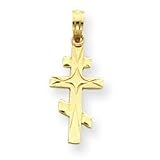 14k Greek Orthodox Cross Pendant - Measures 19x11mm - JewelryWeb