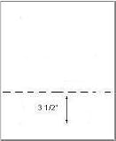 3 1/2" Perforated from bottom Laser sheets (500 Sheets; 8.5 x 11 Inches; 24 lb, White;)