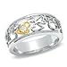 ZALES Diamond Accent Multi-Heart Band in Sterling Silver and 18K Gold ss animal charms