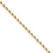 10k 2mm Diamond-Cut Rope Chain - 16 Inch